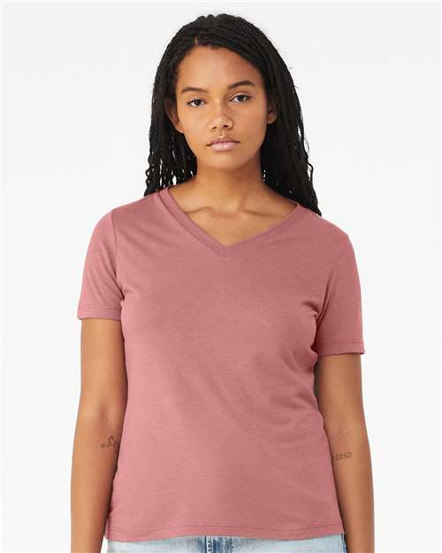 Women's Relaxed Triblend V-Neck Tee Image 5