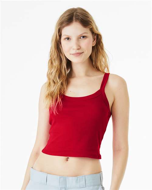 Women's Micro Rib Spaghetti Strap Tank Image 7