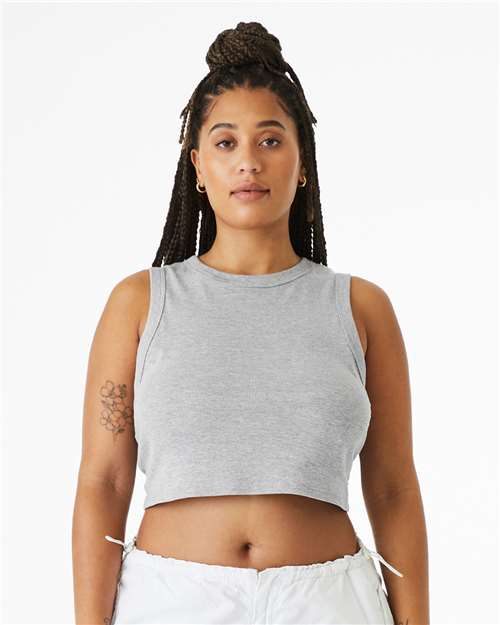 Women's Micro Rib Muscle Crop Tank Image 2