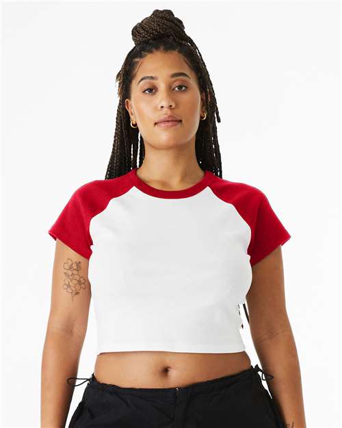 Women's Micro Rib Raglan Baby Tee Image 8