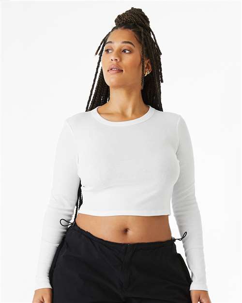 Women's Micro Rib Long Sleeve Baby Tee Image 6