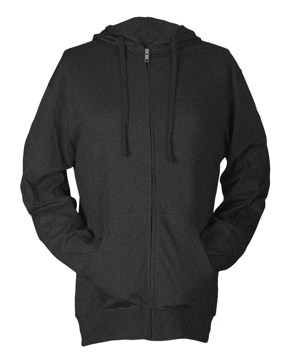 Unisex Beach Full-Zip Hooded Long Sleeve T-Shirt