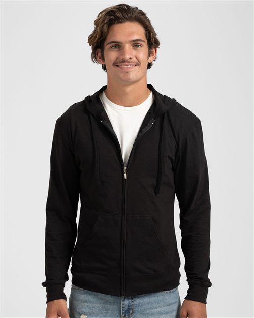 Unisex Beach Full-Zip Hooded Long Sleeve T-Shirt Image 1