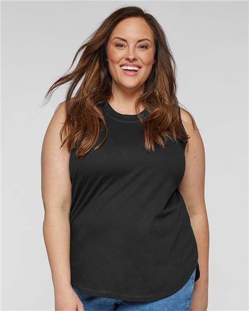 Women's Curvy Relaxed Fine Jersey Tank Image 2