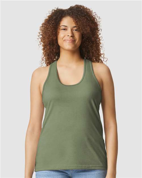 Women's Softstyle® CVC Racerback Tank Top Image 2