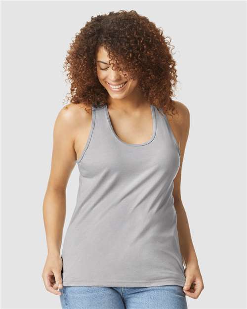 Women's Softstyle® CVC Racerback Tank Top Image 3