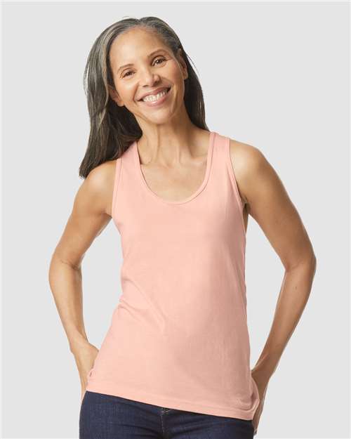 Women's Softstyle® CVC Racerback Tank Top Image 4