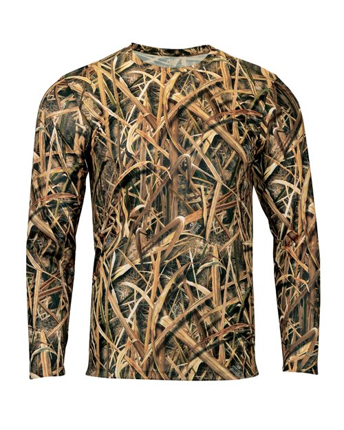 Men's Oxford Performance Camo Print Long Sleeve T-Shirt Image 3