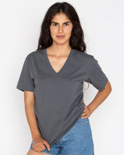 Unisex USA-Made Fine Jersey V-Neck T-Shirt