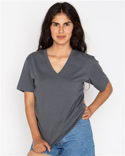 Unisex USA-Made Fine Jersey V-Neck T-Shirt