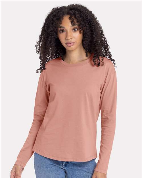 Women's Cotton Relaxed Long Sleeve T-Shirt Image 3