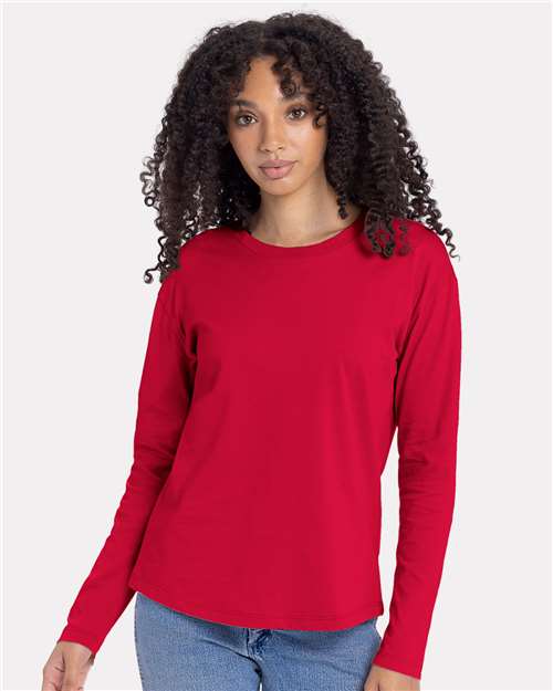 Women's Cotton Relaxed Long Sleeve T-Shirt Image 6