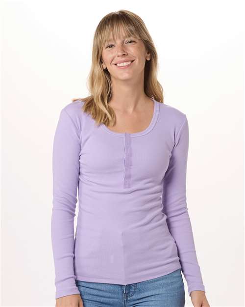 Women's Harper Long Sleeve Henley Image 13