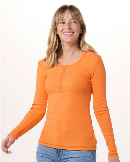 Women's Harper Long Sleeve Henley Image 3