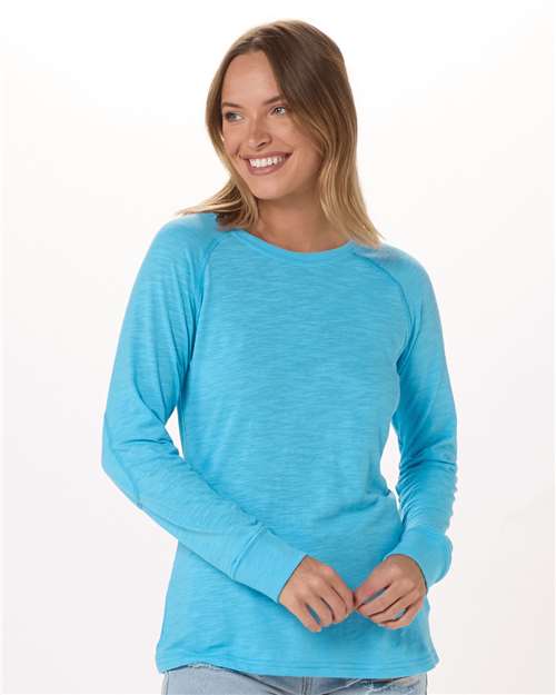Women's Solid Preppy Patch Long Sleeve T-Shirt Image 8