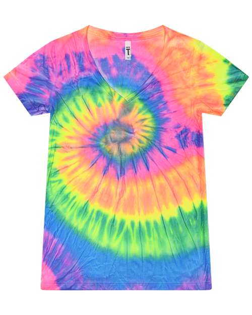Women's Tie-Dyed V-Neck T-Shirt Image 6