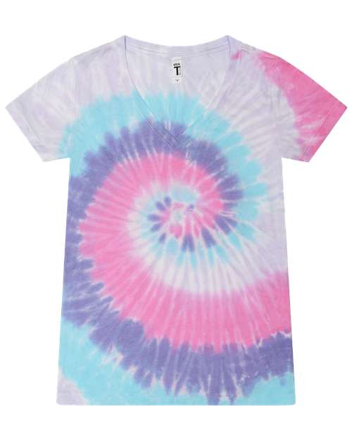 Women's Tie-Dyed V-Neck T-Shirt Image 7