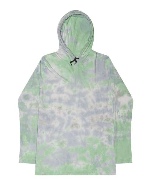 Unisex Tie-Dyed Hooded Long Sleeve T-Shirt Image 5