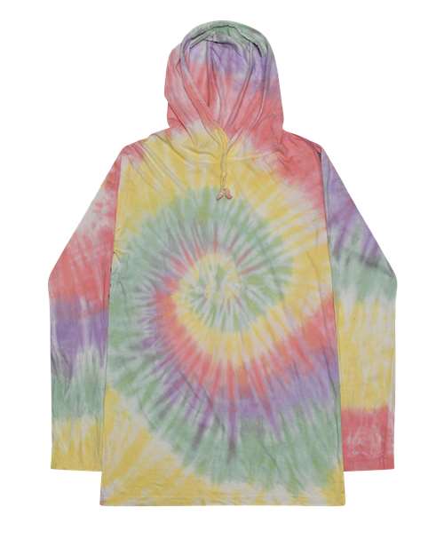 Unisex Tie-Dyed Hooded Long Sleeve T-Shirt Image 6