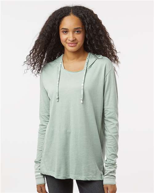 Women's Heathered Jersey Hooded Tunic Image 2