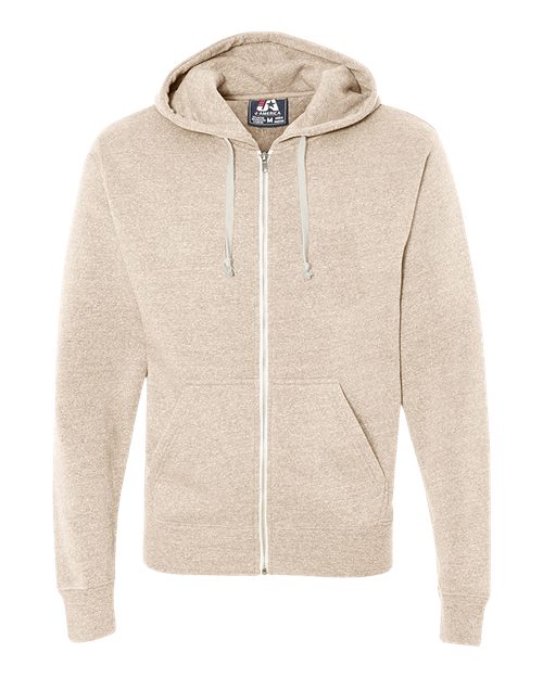 Men's Triblend Full-Zip Hooded Sweatshirt