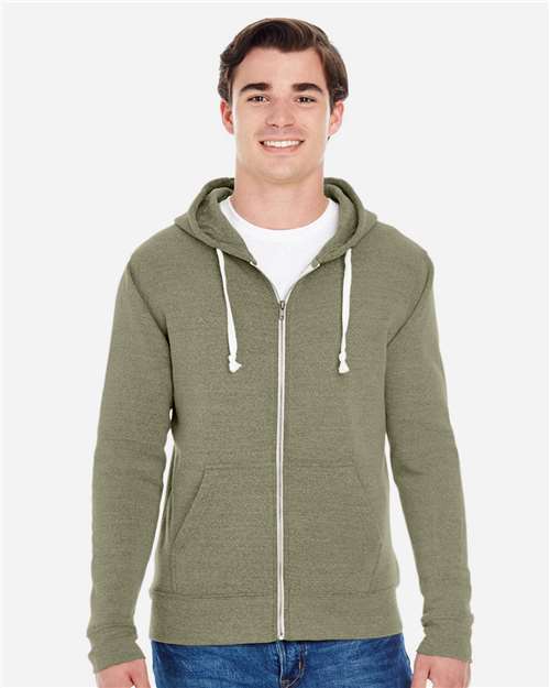 Men's Triblend Full-Zip Hooded Sweatshirt Image 8