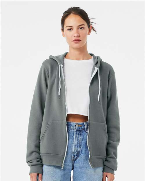 Unisex Sponge Fleece Full-Zip Hoodie Sweatshirt