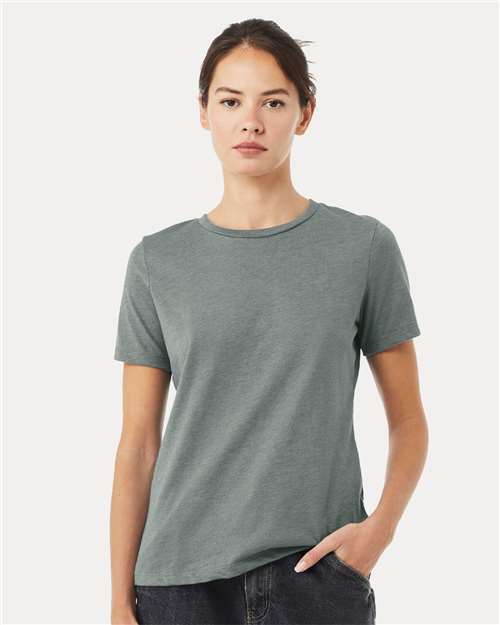 Women’s Relaxed Fit Heather CVC Tee Image 7