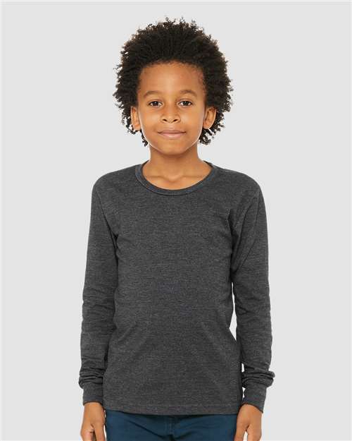 Youth Heather CVC Long Sleeve Tee Image 4