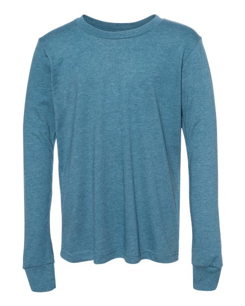 Youth Heather CVC Long Sleeve Tee Image 5