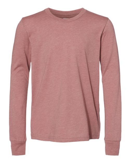 Youth Heather CVC Long Sleeve Tee Image 6