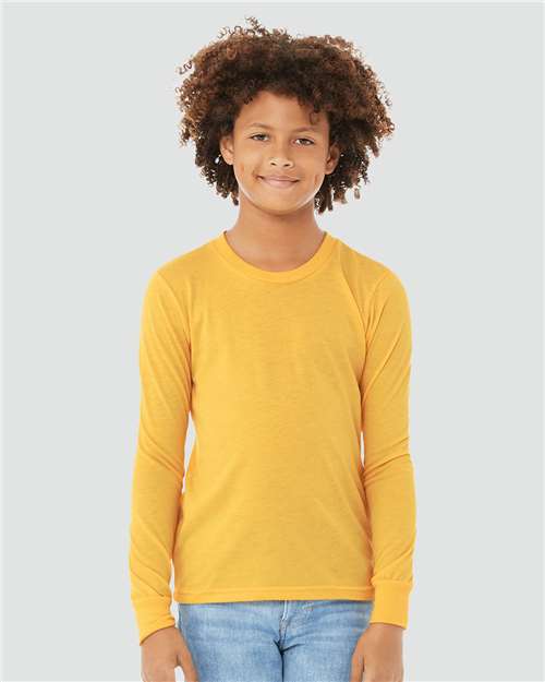 Youth Heather CVC Long Sleeve Tee Image 8