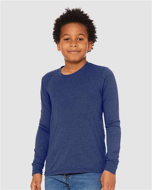 Youth Triblend Long Sleeve Tee Image 5