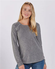Women's Solid Preppy Patch Long Sleeve T-Shirt Image 1