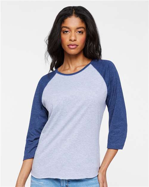Women's Baseball Fine Jersey Three-Quarter Sleeve Tee Image 9