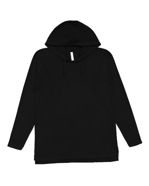 Unisex Fine Jersey Hooded Long Sleeve Raglan Tee