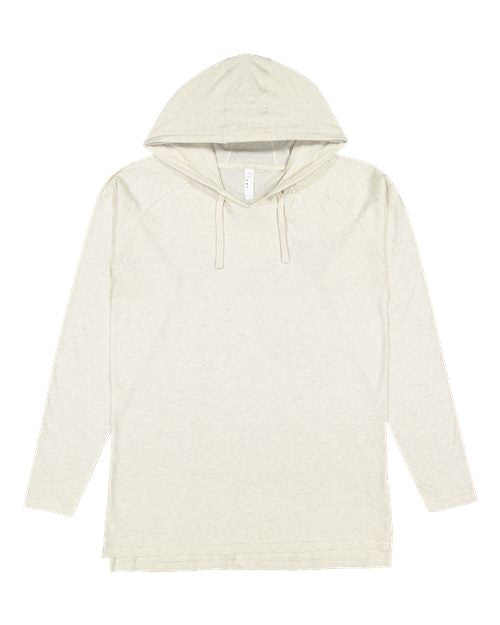 Unisex Fine Jersey Hooded Long Sleeve Raglan Tee