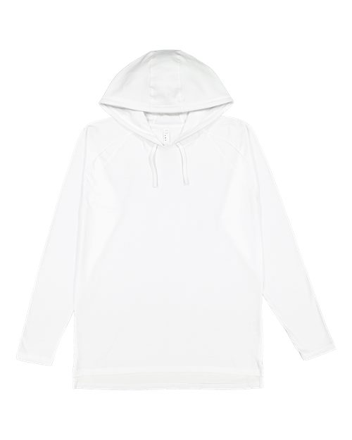 Unisex Fine Jersey Hooded Long Sleeve Raglan Tee