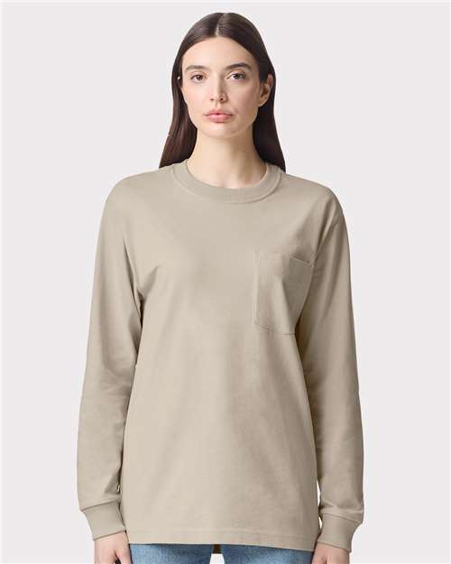 Unisex Super Heavyweight Long Sleeve Pocket Tee Image 3