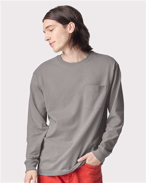 Unisex Super Heavyweight Long Sleeve Pocket Tee Image 5