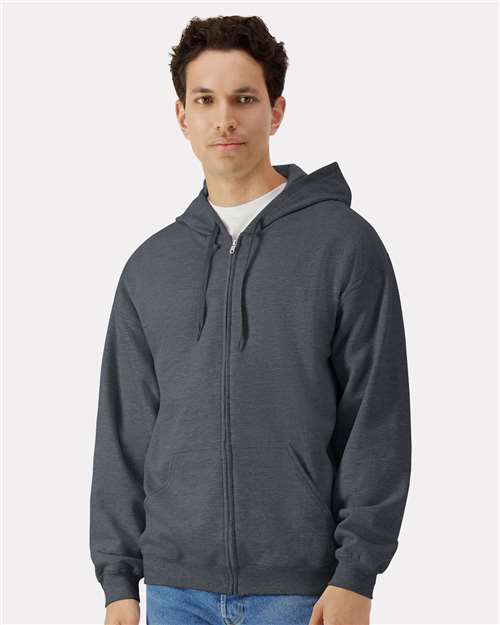 Unisex Softstyle® Full-Zip Hooded Sweatshirt Image 3