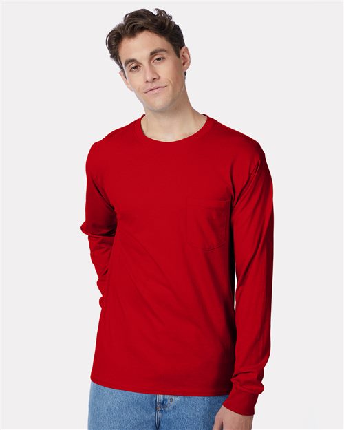 Unisex Authentic Long Sleeve Pocket T-Shirt