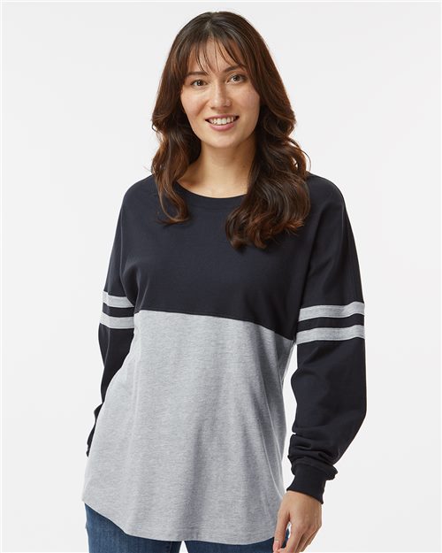 Women's Pom Pom Long Sleeve Jersey T-Shirt Image 1