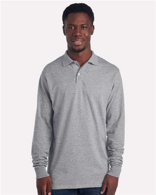 Men's Dri-Power® Long Sleeve Polo Image 2