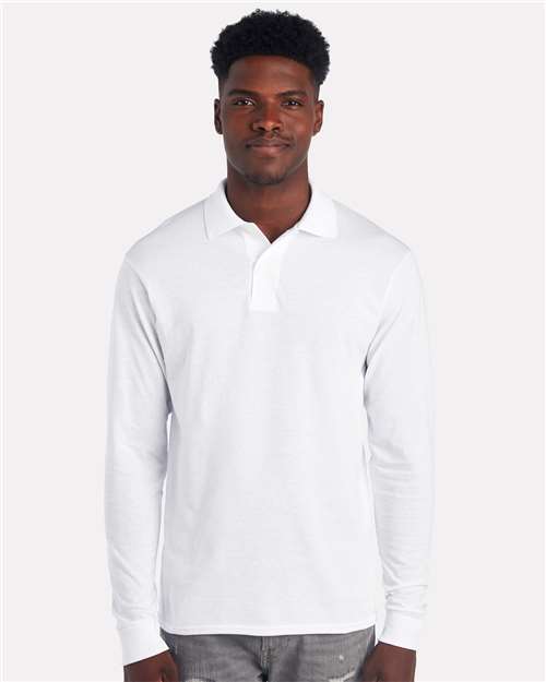 Men's Dri-Power® Long Sleeve Polo Image 4