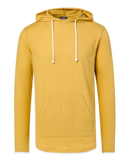Unisex Miles Slub Hooded Long Sleeve T-Shirt