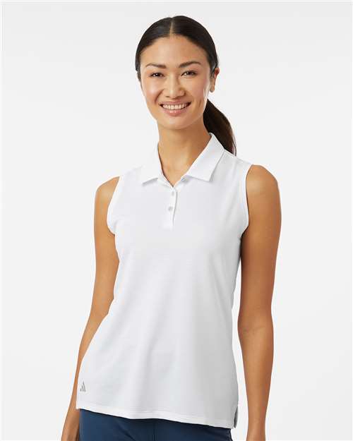 Women's Ottoman Sleeveless Polo Image 6