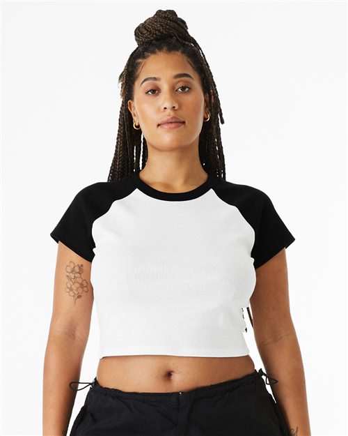 Women's Micro Rib Raglan Baby Tee Image 1