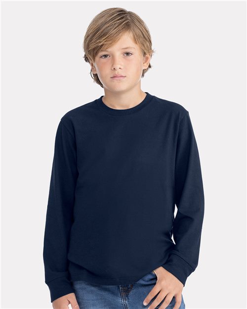 Youth Cotton Long Sleeve T-Shirt Image 1