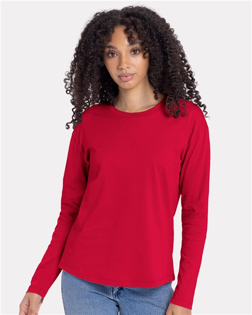 Women's Cotton Relaxed Long Sleeve T-Shirt Image 1